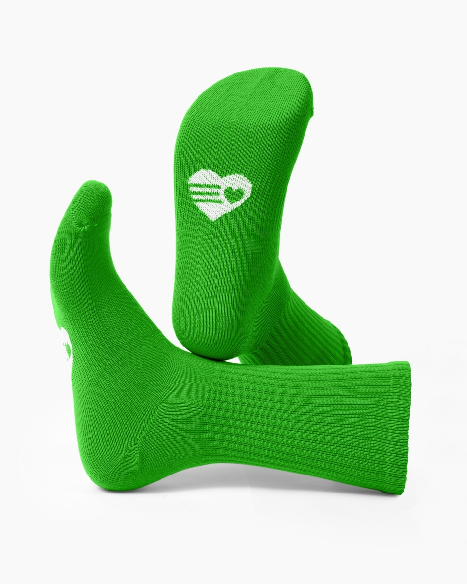 Kelly Green Sport Crew Socks Style# 1552 | We Love Colors